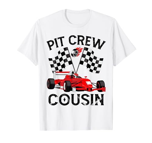 Primo Pit Crew Carreras Coche Carreras Cumpleaños Niño Niños Camiseta