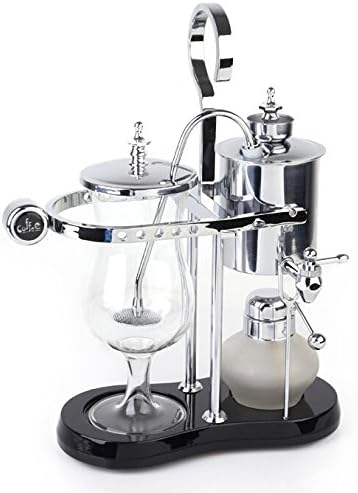 Diguo Coffee Belgian Belgium Luxury Royal Family Balance Syphon Coffee Maker Hook Type Handle (Silver)