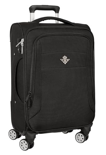 Valise cabine Real Betis Balompié noire de 20 pouces pour voyage décontracté