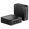 BOSGAME Mini PC P3 Plus, mini computadoras con AMD Ryzen 7 7840HS, 32GB DDR5 1TB PCle SSD, pantalla triple 4K, LAN RJ45 dual, Wi-Fi 6E/BT5.2, micro computadoras de escritorio para juegos y oficina