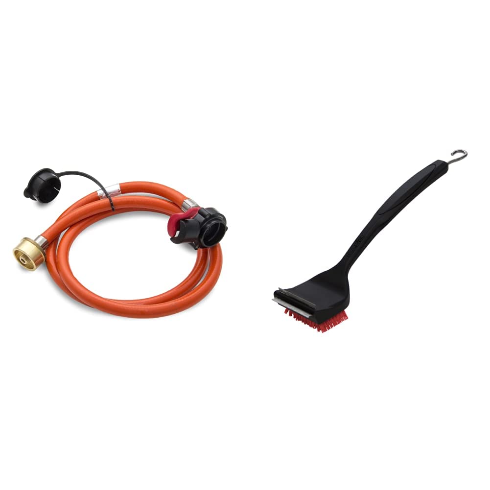 Char-Broil 140 532 - Hose and Regulator Adaptor Kit for 180 Patio Bistro and X200 Grill2Go Grills. & 140 533-2-in-1 "Cool-Clean Grill Cleaning Brush and Scraper.