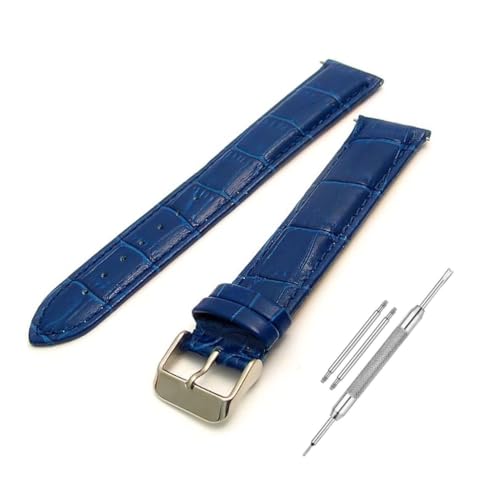 Image of LineOn 22mm Half Padded Genuine Leather Mens Watch Strap For Branded Watches Compitable with Titan, Timex, Casio, Sonata, Tool and Pins Include