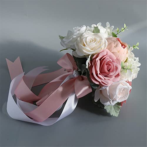Roses simulées bouquet de mariée décoration maison fleurs