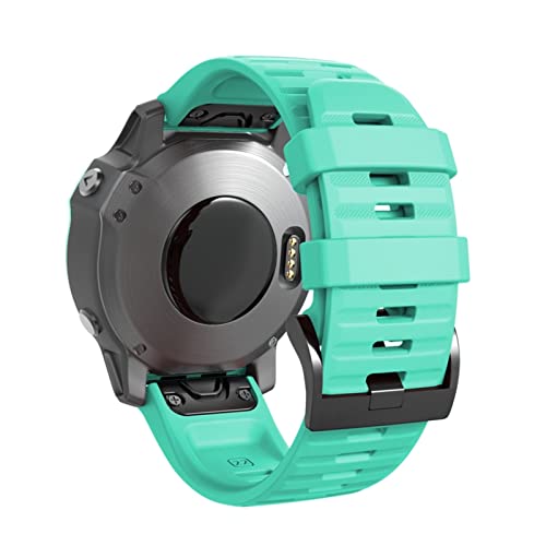 Bracelet Garmin Fenix 7 silicone bleu sarcelle pour le sport et vos sorties en plein air