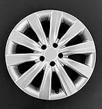 One New Wheel Cover Hubcap Fits 2011-2013 Toyota Corolla; 16 Inch; 10 Spoke; Silver Color; Plastic;