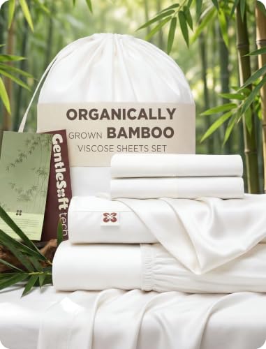 Bedsure PureWoven 100% Viscose Derived from Bamboo, Queen Sheets, 4PCS