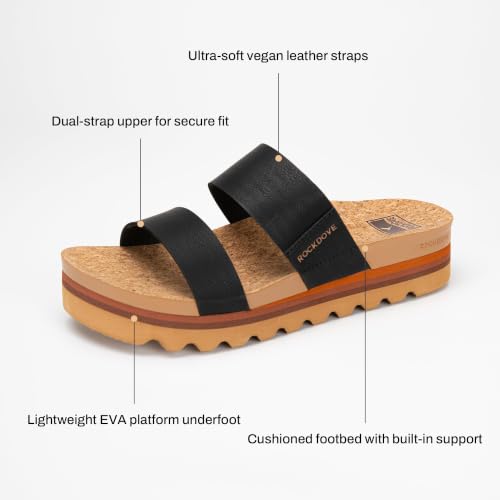Image of RockDove Women's Isla Lift Platform Slide Sandals