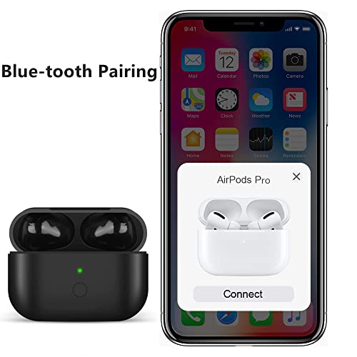 Wireless Charging Case For Air Pod Pro, Charger Case Replacement With Sync Button And Built-In 660 Mah Battery, No Earbuds Include (Black Pro) #TOP4