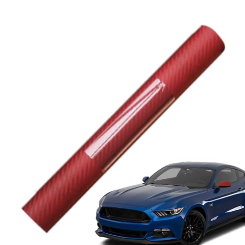 Autocollant de voiture en fibre de carbone - film en fibre de carbone, film pour carrosserie - film extérieur de voiture 127x30cm, ruban en fibre de carbone auto-adhésif, ruban de détail imperméabl