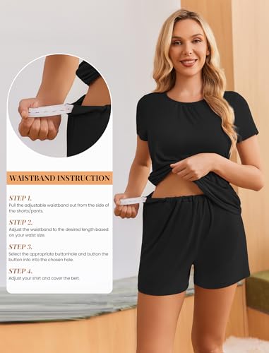 Image of Ekouaer Womens Nursing Pajamas Maternity Breastfeeding Pjs Sleepwear Layer Soft Postpartum Lounge Set Pregnancy Clothes