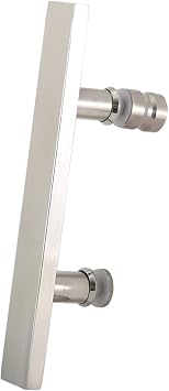 Shower Door Handle,Square Tube Glass Shed Door Handle,Bathroom Push-Pull Door Handle,Bathrooms Shopping Malls Offices Parts ReplacementColor 3