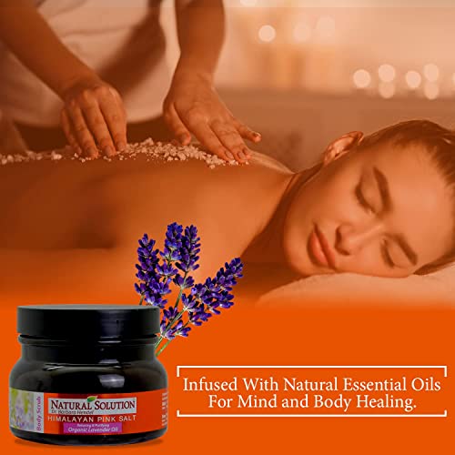 Natural Solution Himalayan Pink Salt Body Scrub With Lavender Oil,Relaxing And Purifying For Younger Looking Skin Every Day - 12.3 Oz (Pack Of 2) #TOP2