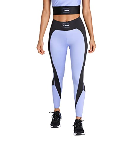 PUMA Damen Sporthose Trainingshose Fitnesshose Leggings Fit High Waist 7/8 Tight, Farbe:Lila, Artikel:-28 Elektro Purple/puma Black, Größe:L