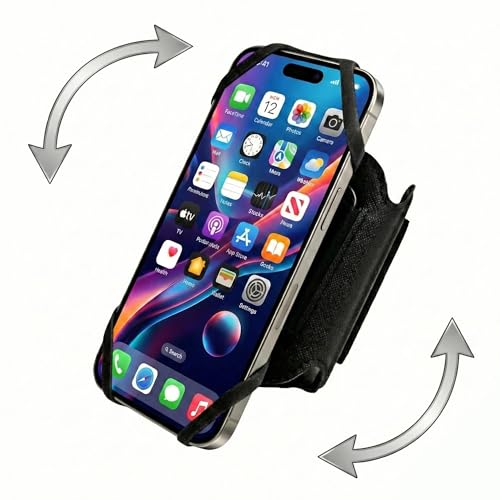 LULURUN Running Armband Phone Holder 360°Rotatable for iPhone 17/16/15/14/13 Pro Max Plus Samsung Galaxy S25/S24/S23 with Card Pocket for Gym Workout Exercising Hiking Cycling Walking Jogging by LULURUN - Used condition - US$13.81