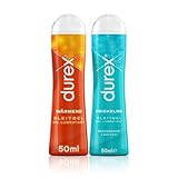 Durex Play Gleitgel Vielseitige Mixpackung für Frauen & Männer - Set mit Gleitmittel auf Wasserbasis für Sex, kondomgeeignet (2 x 50 ml)