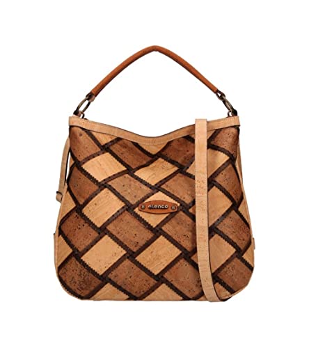 Sac à main en liège beige marron à motif losanges TU tendance écoresponsable