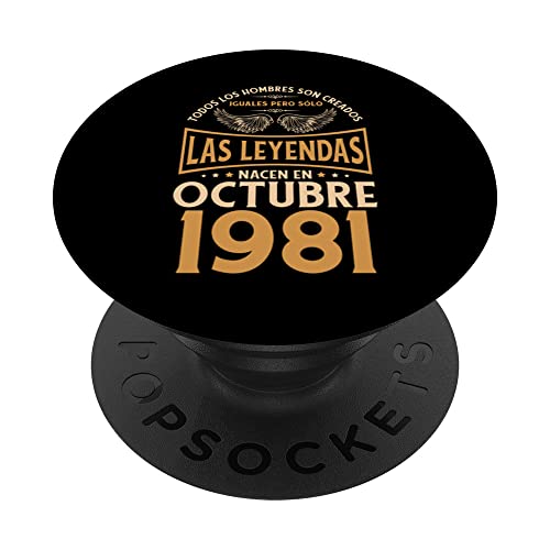 Cumpleaños Hombre Regalos Las Leyendas Octubre 1981 PopSockets PopGrip Intercambiable