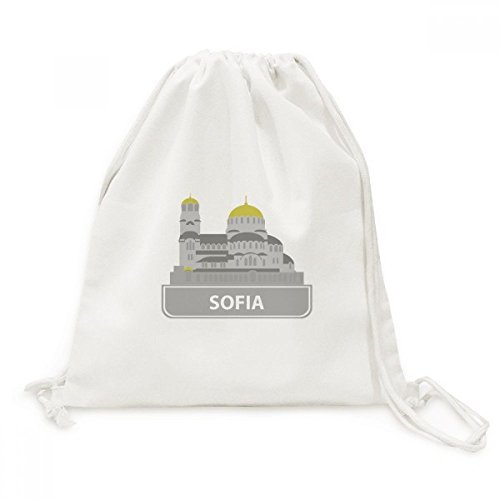 Sac à cordon en toile grise Sofia Bulgarie anti-encombrement pour voyage