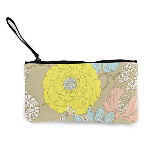 Preisvergleich Produktbild Geldbörse mit Blumenmuster, Leinen, für Münzen, Ausweise und andere Münzen