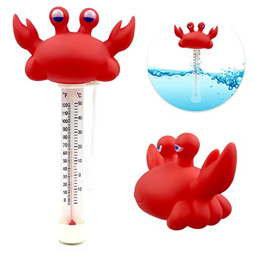 Xy-Wq Floating Pool Thermometer, Large Size Easy Read For Water Temperature With String For Outdoor And Indoor Swimming Pools And Spas (Crab) #TOP1