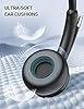 COSMUSIS Wireless Headset with Mic for Work, Bluetooth 5.3 Headsets with Microphone and Detachable Earpads, 50H Playtime with Charging Base, Noise Cancelling Headphones for Work with Mic Mute