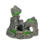 Bnnlqpsttg decoración de acuario mini falsas rocas decorativas de resina para acuario artificial para decoraciones de acuario tipo C