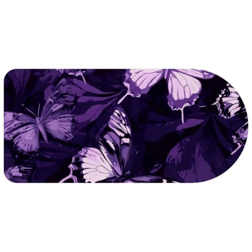 Tapis de souris papillons violets anti-glisse pour protéger le bureau