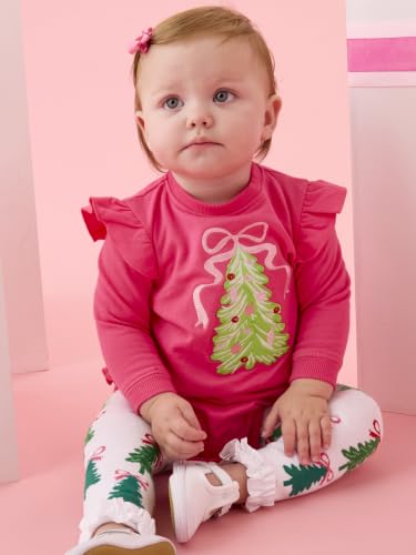 Image of RuffleButts Baby Girls Patterned Footless Ruffled Tights - Ruffle Tights | For Female Infants And Toddlers, Everyday Wear, Special Occasion Outfits, Layering Essential