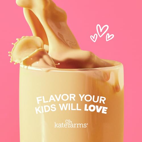 KATE FARMS Organic Kids Nutrition Shake, Strawberry, 8g protein, 27 Vitamins and Minerals, Meal Replacement, Protein Shake, Gluten Free, Non-GMO, 8.45 oz (6 Pack)