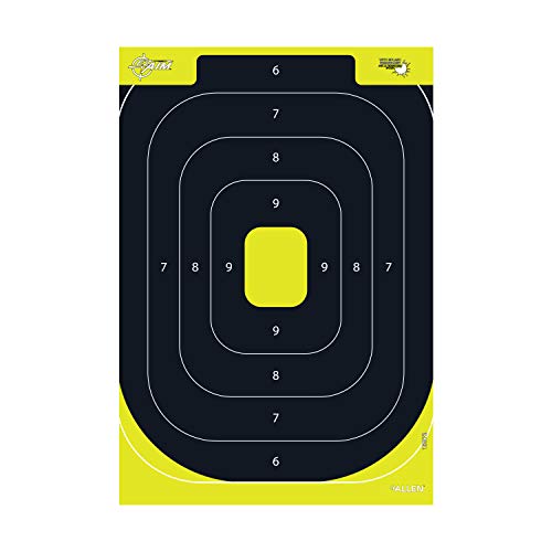Allen Company Ez-Aim™ Non-Adhesive Paper Splash Shooting Targets, Handgun Trainer, 12.5 W X 18.25 H Inches, 100-Pack, Black/Chartreuse #TOP5