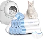 160 Count Cat Litter Box Bags, Self Cleaning Litter Box Bags Compatible with Litter Box Robot 3 & 4, (10-12 Gallons)