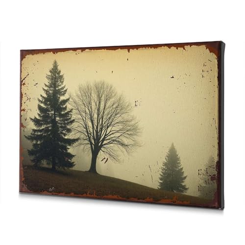 Toile décorative paysage brumeux de qualité supérieure pour salon