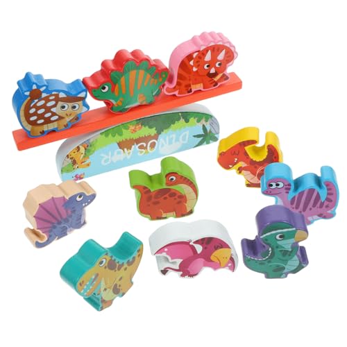 LABRIMP 立体動物デザイン積み木 知育バランスゲーム 幼児向け創造力促進 恐竜テーマ 親子で楽しむ卓上遊び