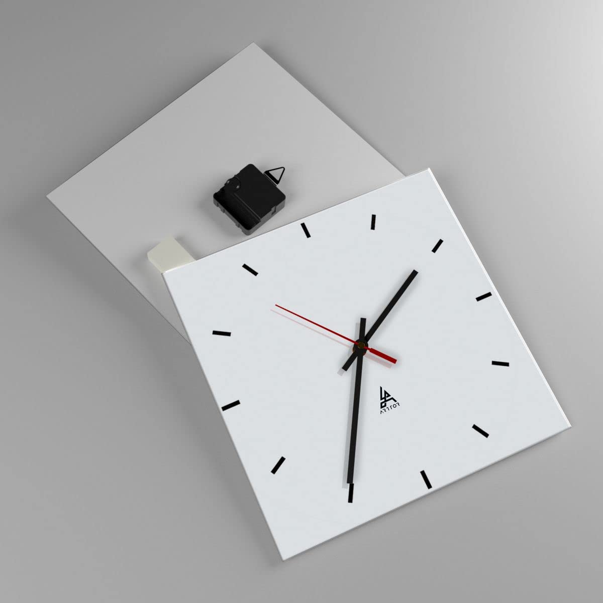 Horloge Murale En Verre Design Moderne Verre à Vin | 30x30 Cm | Silencieuse & Élégante Pour Cuisine, Salon Ou Chambre