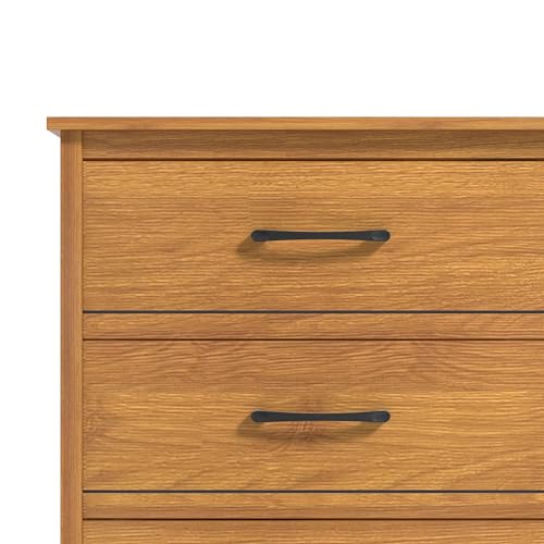 Galano Kellie Wooden 6 Drawer Dresser for Bedroom with Interlock Modern Storage Chest Dresser for Nursery and Children Wide Closet Organizer for Kids 158 D x 472 W x 310 H Amber Walnut