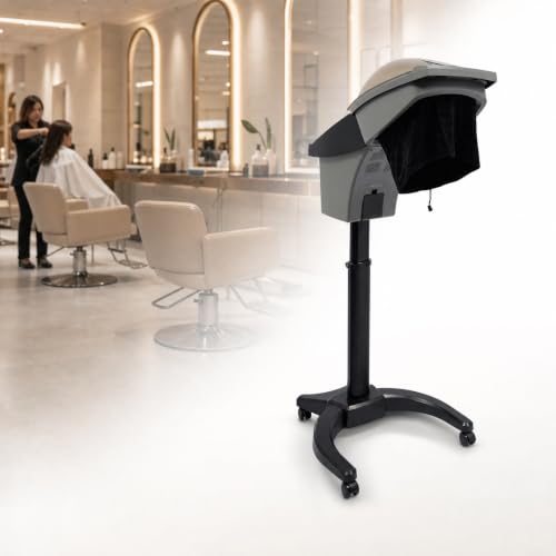 Hair Steamer with Rolling Stand, 700W Ozone & Mist Modes, 7‑Color Light Professional Steam Therapy for Deep Conditioning, Adjustable Height, for Home & Beauty Salon Spa Hair Treatment