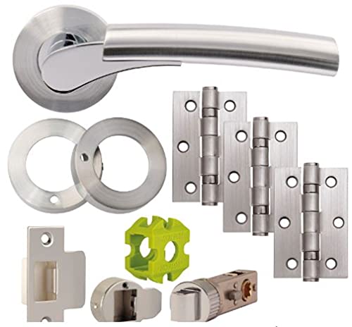 Jigtech JTB81065 Ultro Door Pack-Privacy-Polished Satin Chrome