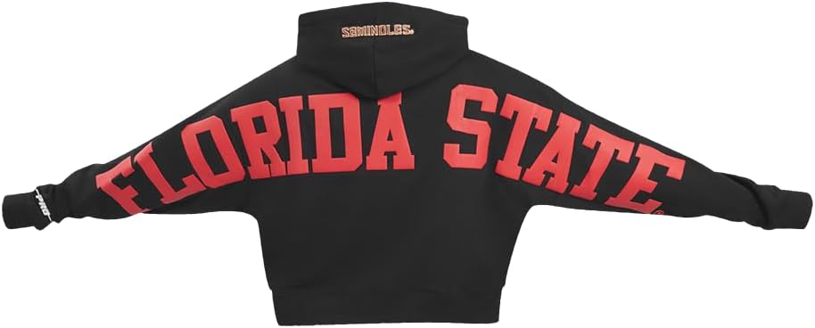 Pro Standard Womens College Wingspan Brushed Back French Terry Cropped Pullover Hoodie - Image 6