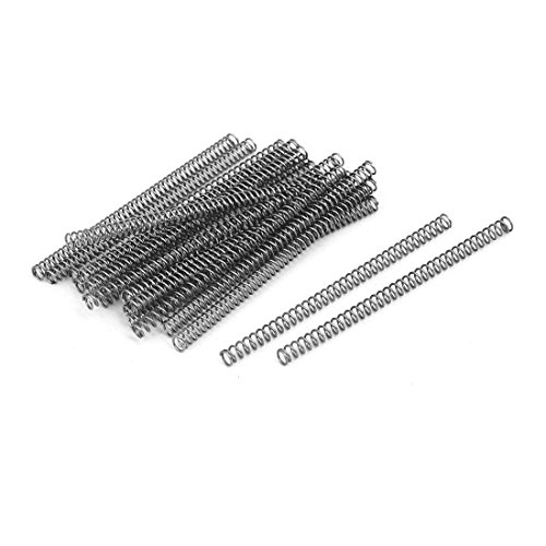 Sourcing Map 20 Stück Druckfedern Aus Edelstahl 304 – 0,6×7×50 Mm, Silber, Für Leichte Industrie, Türen & Gartengeräte