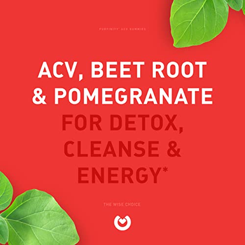 Purefinity Apple Cider Vinegar Gummies - Raw, Natural, Unfiltered Acv From The Mother - Gummy Alternative To Apple Cider Vinegar Capsules, Pills, Tablets - Detox, Cleanse & Immunity. #TOP3