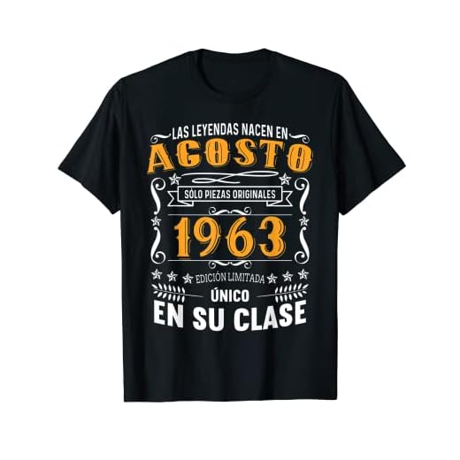 59 Años Cumpleaños Hombre Las Leyendas Nacen en Agosto 1963 Camiseta