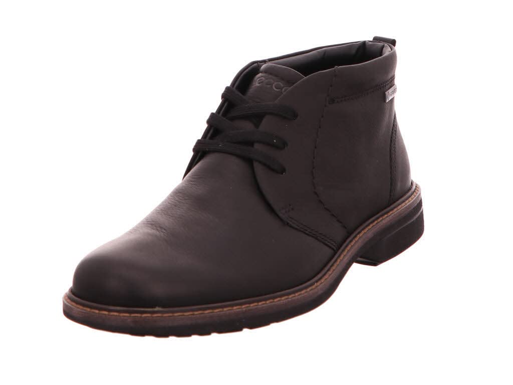 Ecco Men's Noir Laced Ankle Boots Turn