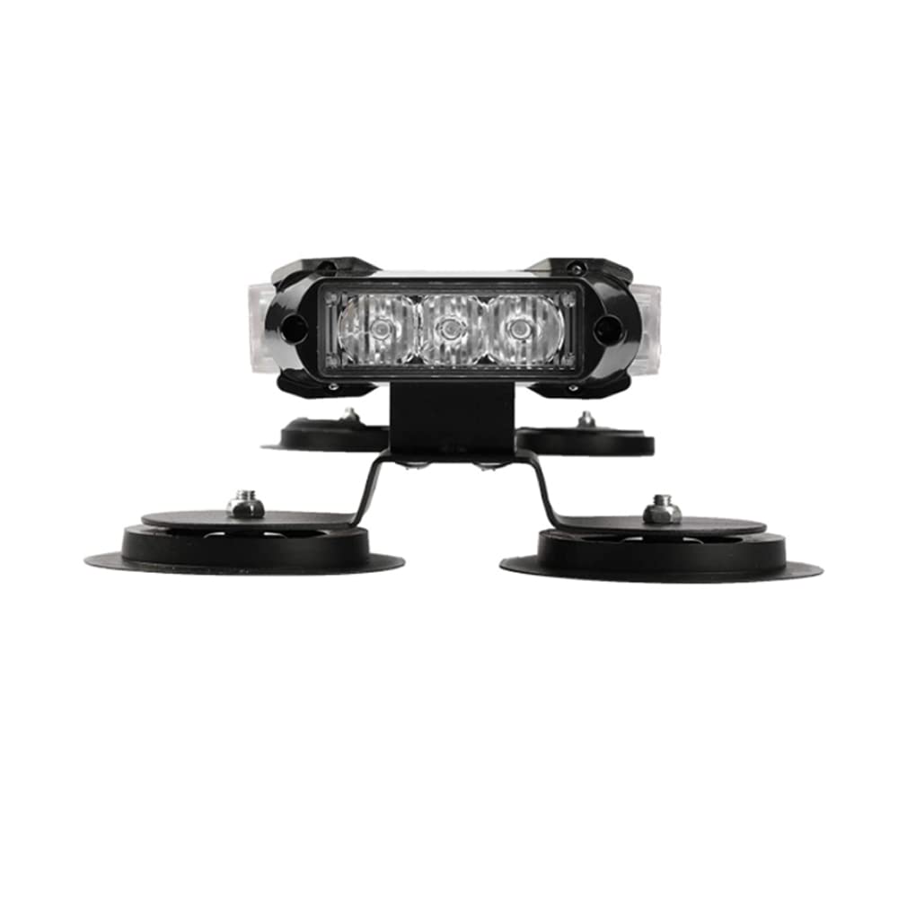 1 Pieza 12V Auto 54 LED Barra de luz estroboscópica de Doble Cara para camión de vehículos de Emergencia, luz Intermitente de Advertencia de Emergencia de Alta Intensidad con Base magnética