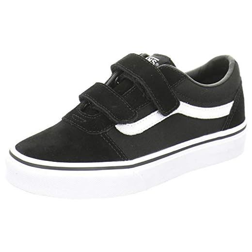 Vans Ward V-Velcro Sneaker, Schwarz ((Suede/Canvas) Black/White Iju), 36 EU