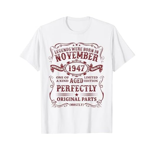 Clásico 1947 Vintage 1947 Las Leyendas Nacen Noviembre 1947 Camiseta
