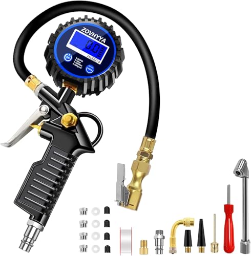 ZOVHYYA Reifenfüller Luftdruckprüfer Reifendruckprüfer 220PSI...