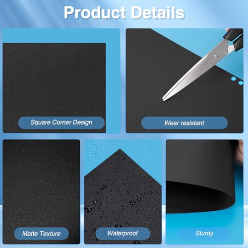 Ndsox 100 Pack 12 Mil Binding Presentation Covers Sand-Textured Polycover Report Covers for Letter Size Document Binding, Business Proposals, 8-1/2 x 11 Inches, Un-Punched, Square Corners, Black