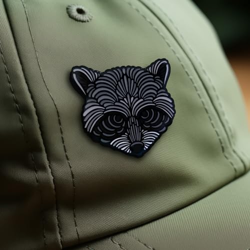 Image of Raccoon Enamel Pin | Raccoon Ornament Pin for Backpacks, Hats | Enamel Animal Pins | Rubber Locks | Style your Bag or Clothing | Gifts for Animal Lovers | Trash Panda Pin