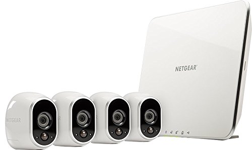 Netgear Security System - 4 Wire-Free HD Cameras | Indoor/Outdoor | Night Vision (VMS3430) (Renewed)