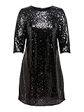 paillettenkleid gold Kleid in lockerer Passform ONLY Damen Kleid Pailletten LDark Grey